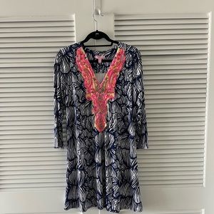 NWT Lilly Pulitzer Bordeaux Tunic Dress, bright navy, size M